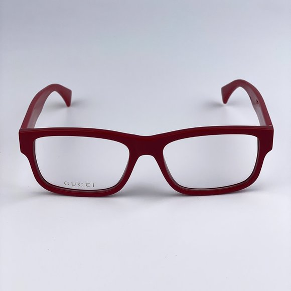 🔥  Gucci GG1141O 006 Eyeglasses Red Square Men - Picture 3 of 10